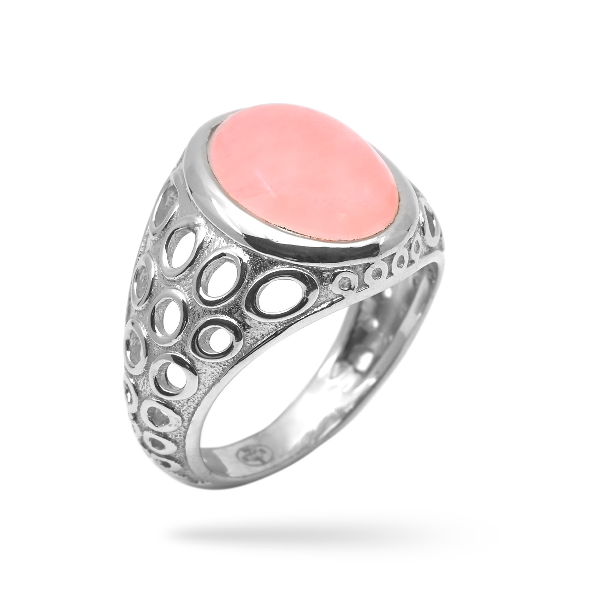 Bague quartz rose argent Citta